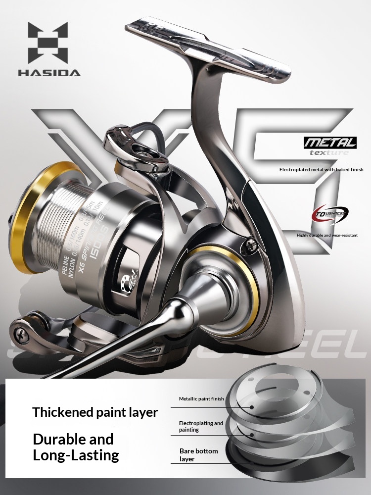 Hasida X6 Spinning Reel Metal  - огляд і ціна Developing Tank Reel