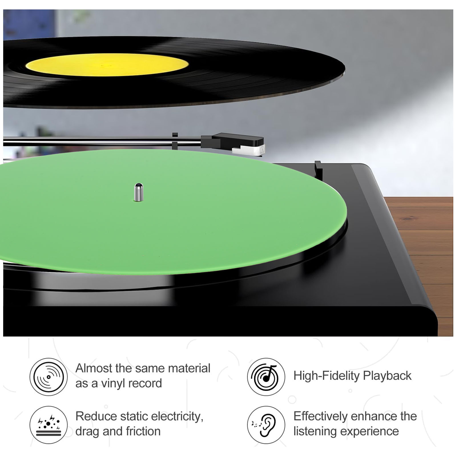 Record Platter Slipmat Acrylic - огляд і ціна Vinyl Record Cleaner