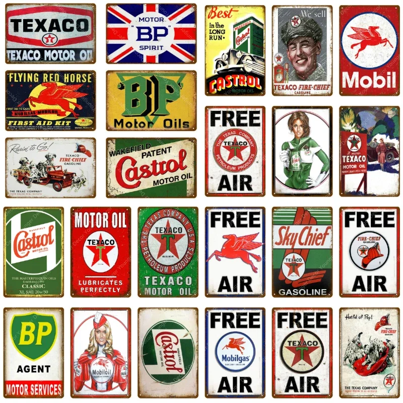 Vintage Texaco Motor Oil Signs - огляд і ціна Vintage Collectible Plates