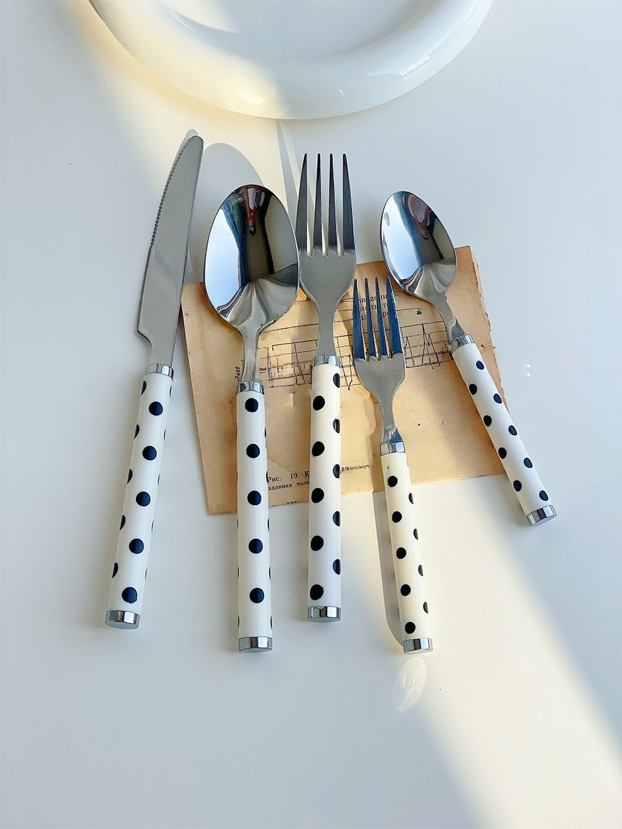Korean Ins Vintage Polka Dot 3 - огляд і ціна Vintage Collectible Spoons